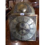 George III eight day long case clock movement, (for restoration)
