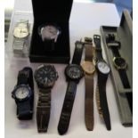 Collection of various wristwatches including Scratch etc.