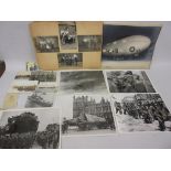 Small collection of various military related photographs including some press photographs and a