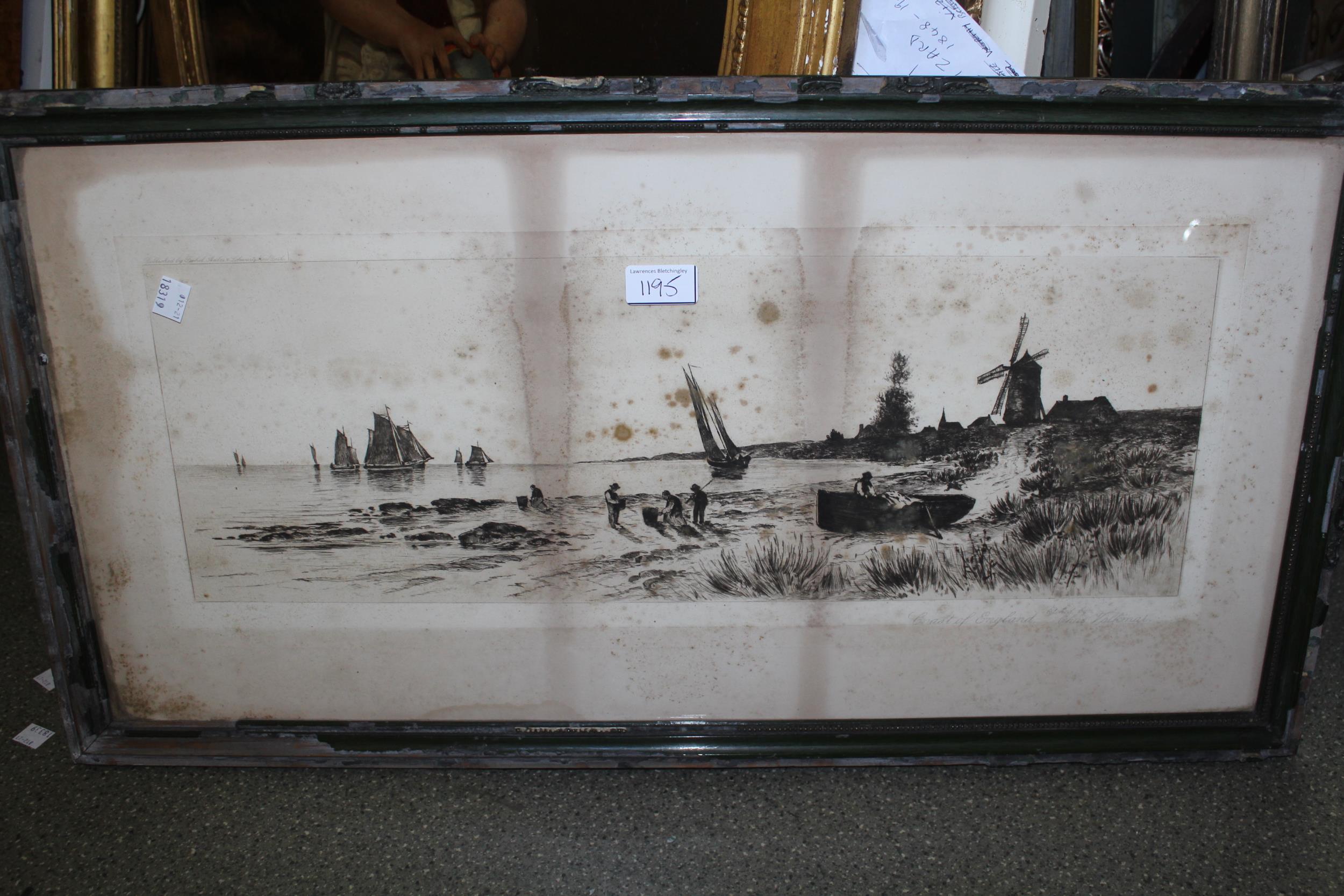 Two framed etchings, ' Coast of England ' and ' The Landing Place ', etched by Rost & Volkmar (at - Image 3 of 3