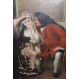 After Charles Robert Leslie, oil on canvas, ' Uncle Toby and the Widow Wadman ', 13ins x 9ins