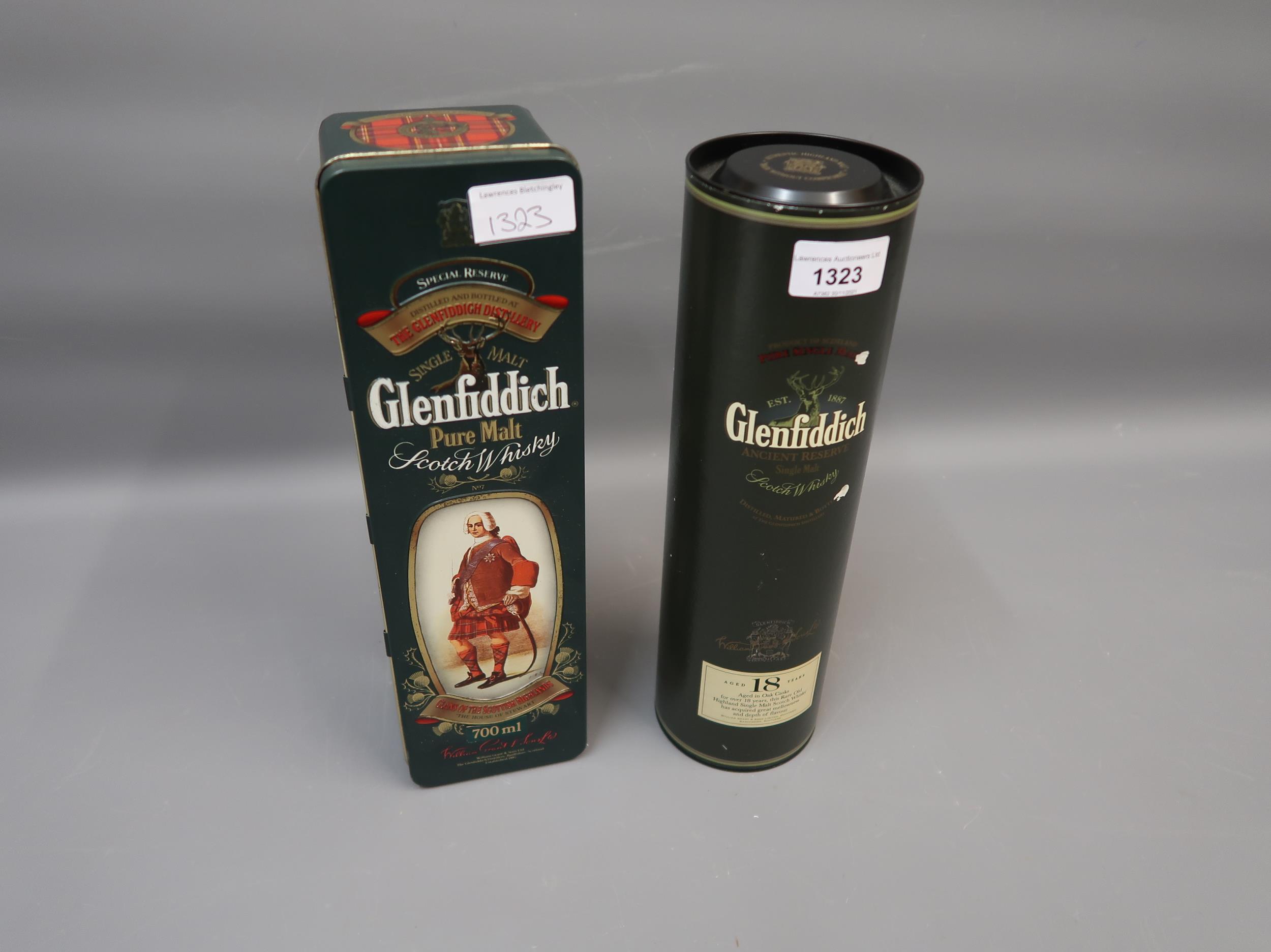 Glenfiddich pure single malt Scotch Whisky and another Glenfiddich pure malt Scotch Whisky, both