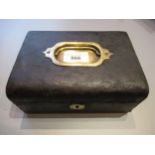 leather covered dome top jewellery box, containing a quantity of various jewellery, including a