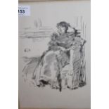 James Abbott McNeill Whistler, ' La Robe Rouge ', lithograph for The Studio, 7.5ins x 6ins