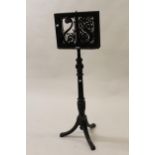 19th Century ebonised duet music stand (at fault)