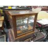 Pair of laboratory balance scales by W & J George & Becca Limited, London, in a four glass case,
