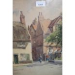 Gertrude Caroline Fitt, watercolour, George's Alley, Norwich, signed, 14.5ins x 10ins, framed