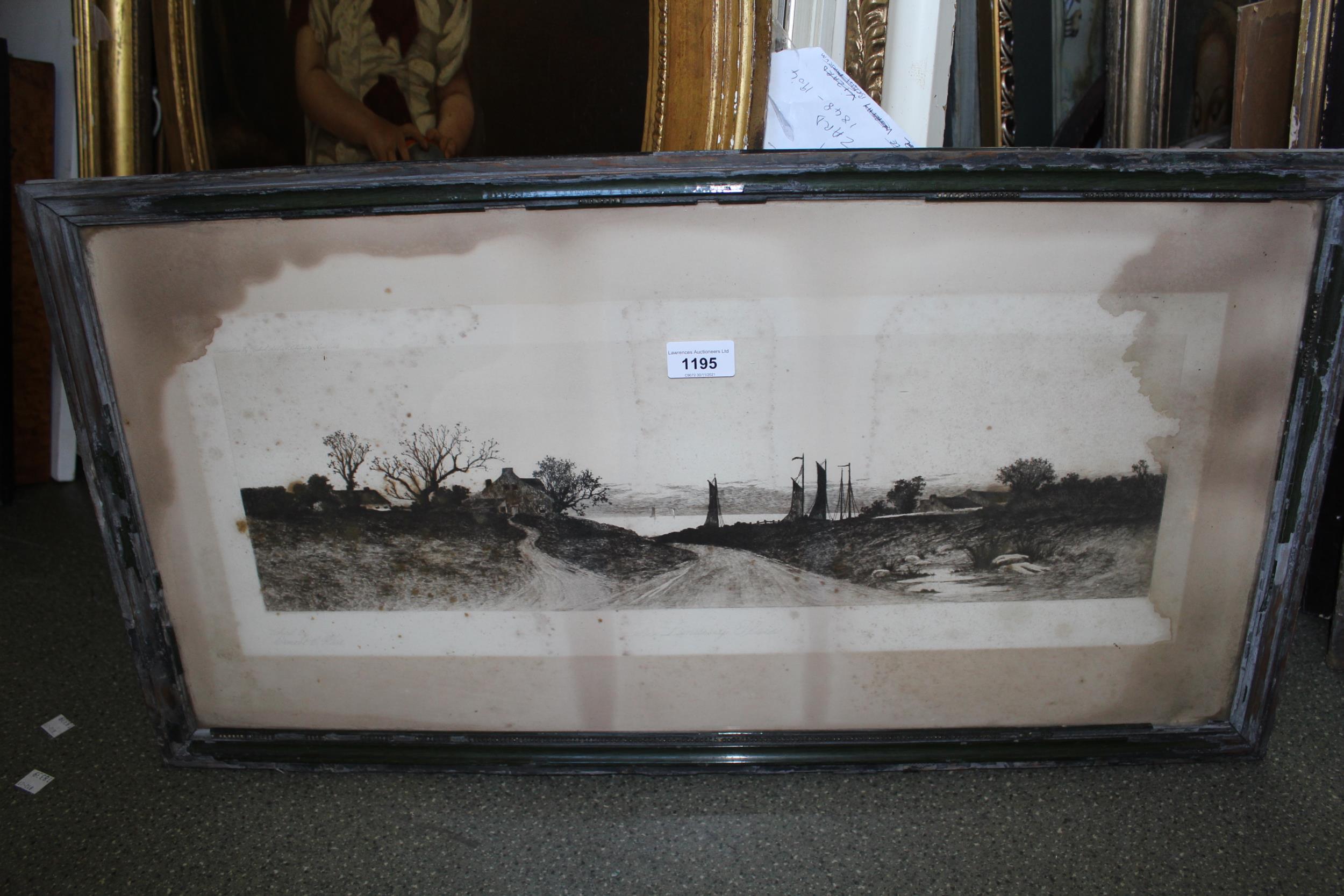 Two framed etchings, ' Coast of England ' and ' The Landing Place ', etched by Rost & Volkmar (at - Image 2 of 3