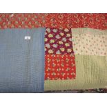 Early to Mid 20th Century patchwork quilt, 6ft 8ins x 4ft 6ins approximately
