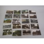 Twenty postcards, Croydon related including nine RP's, Park Hill recreation ground, Park Hill