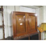 Edwardian mahogany two door medecine cabinet, 21ins wide