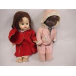 Armand Marseille bisque headed baby doll, together with a rosebud celluloid doll