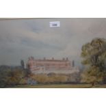 John H Kinnear, watercolour, rear view of ' The Star and Garter, Richmond ', signed, 16.5ins x 21ins