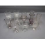 Collection of miscellaneous antique drinking glasses