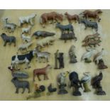 Collection of Lineol Elastolin figures of animals and birds These are all plastic
