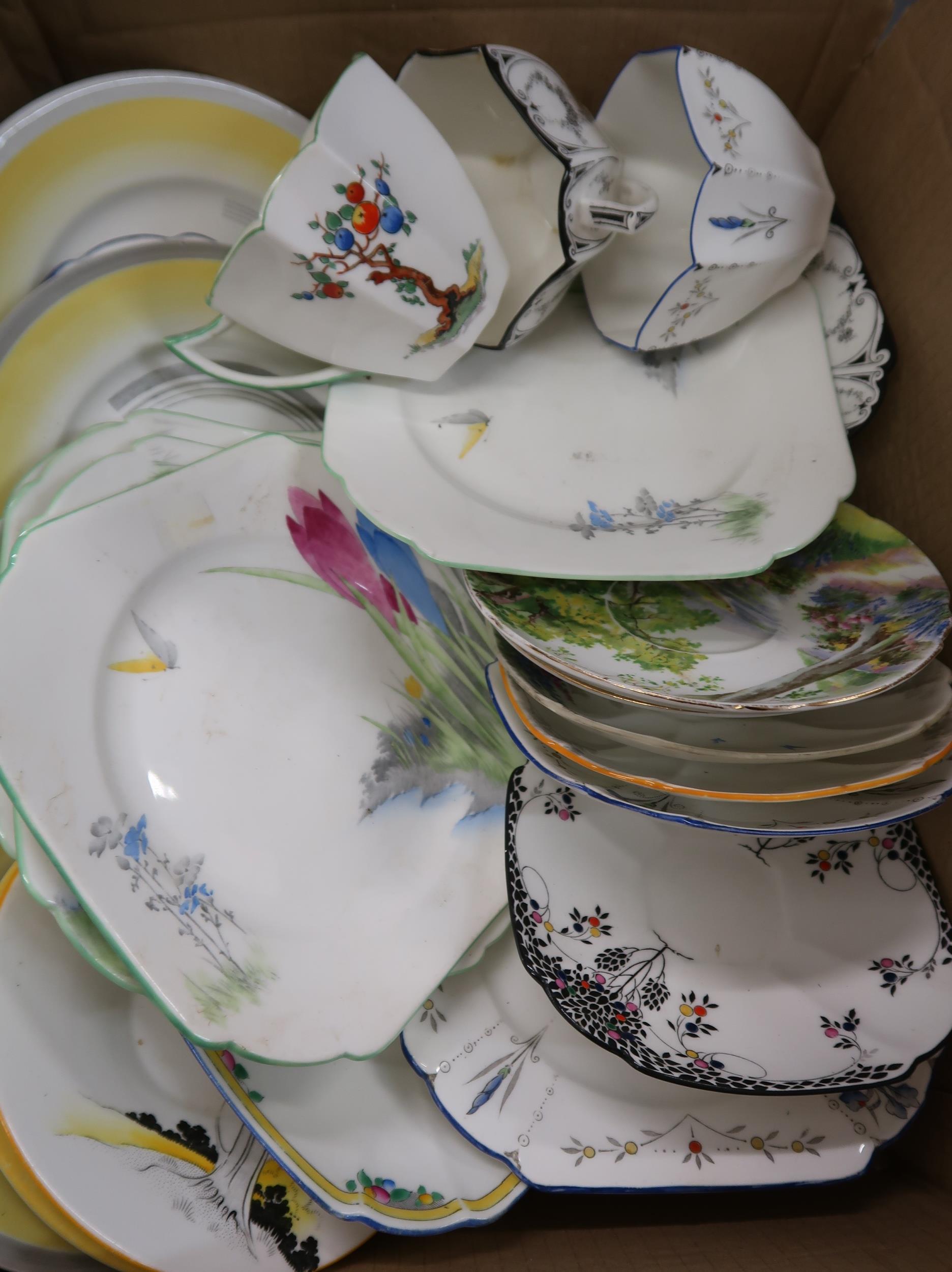 Quantity of various Shelley cups, saucers and side plates (some with faults)