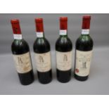 Three bottles 1975 Grand Vin de Chateau La Tour together with one bottle 1971 La Tour Medoc