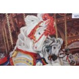Roy Miller, artist signed Limited Edition colour print ' The Carousel ', 13.5ins x 14.5ins, framed