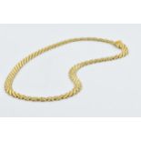 18ct Yellow gold necklace, 22.5g Length approximately 42cm