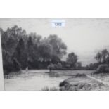 John Fullwood, pair of engravings river scenes, signed in pencil by the artist, 10ins x 13.5ins each