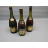 Remy Martin cognac, fourteen various bottles