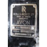 Rolls Royce Avon aircraft engine, Serial No. 6523 Note: This item is offered without reserve,