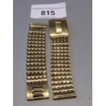 Yellow metal bracelet watch strap 23.3g