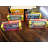 Four various Solido boxed diecast metal model racing cars