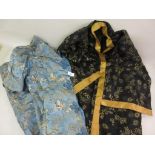 Two chinoiserie decorated dressing gowns