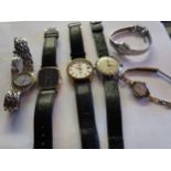 Group of six watches including a Dubois 1785 circa 1940s , Ingersoll, Rotary and three Seiko