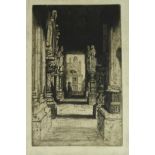 •SIR DAVID YOUNG CAMERON, RA, RSA, RWS (1865-1945) CHARTRES Etching with drypoint, 1902, signed in