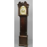 A GEORGE III MAHOGANY LONGCASE CLOCK SIGNED ALLAN HONU, the brass dial with silvered chapter ring