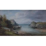 WALTER E. ELLIS (1849-1914) WATERMOUTH HARBOUR, ILFRACOMBE, N. DEVON Signed, inscribed with title