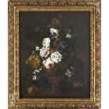 FOLLOWER OF JEAN BAPTISTE MONNOYER (1636-1699) AN URN OF SUMMER FLOWERS Oil on canvas 72 x