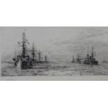 WILLIAM LIONEL WYLLIE, RA (1851-1931) `ANCHOR INSTANTLY`: THE CONVOY Etching with drypoint, signed