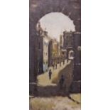 •ANTHONY ROBERT KLITZ (1917-2000) A STREET, SEEN THROUGH AN ARCH Signed, signed study of a similar