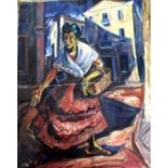 •ARCHIBALD PEDDIE (1917-1991) SPANISH WOMAN Signed and dated 1965 and inscribed Spain verso, oil