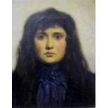FRANK STANLEY OGILVIE (1858-1937) PORTRAIT STUDY OF A GIRL Signed and dated 1889 and indistinctly