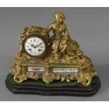 A FRENCH 'PALAIS ROYAL' ORMOLU MANTLE CLOCK BY LE ROY, the 8.5cm convex dial signed 'Le Roy et FIls,