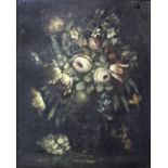 FOLLOWER OF JUAN DE ARELLANO (1614-1676) A VASE OF MIXED FLOWERS Oil on canvas 71 x 57.5cm. ++