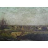 EDWARD THOMAS LINGWOOD (1859-1924) MILKING TIME Signed, also signed and inscribed with title on a