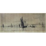 WILLIAM LIONEL WYLLIE, RA (1851-1931) HOT WALLS, PORTSMOUTH Etching, published by W. R. Howell and