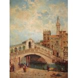 WILLIAM MEADOWS (Fl.1870-1895) VENICE: THE RIALTO BRIDGE; SCUOLA GRANDE DI S. MARCO A pair, both