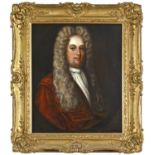 FOLLOWER OF JONATHAN RICHARDSON (1667-1745) PORTRAIT OF A GENTLEMAN Quarter length, wearing a long