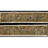 LARGE CHINESE PAINTED SCROLL late 19thc or early 20thc, a large horizontal scroll painted with