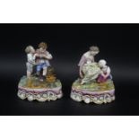 PAIR OF MEISSEN FIGURE GROUPS a pair of 20thc figure groups including one group of two children