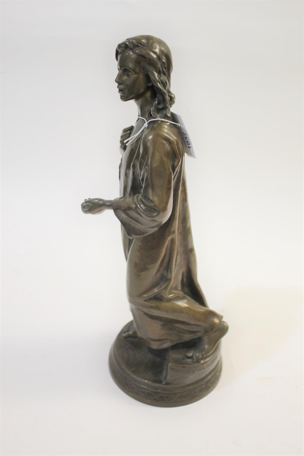 AFTER FRANCOIS RAOUL LARCHE (1860-1912 - LARGE BRONZE OF JESUS a large full length bronze of Jesus - Image 4 of 16