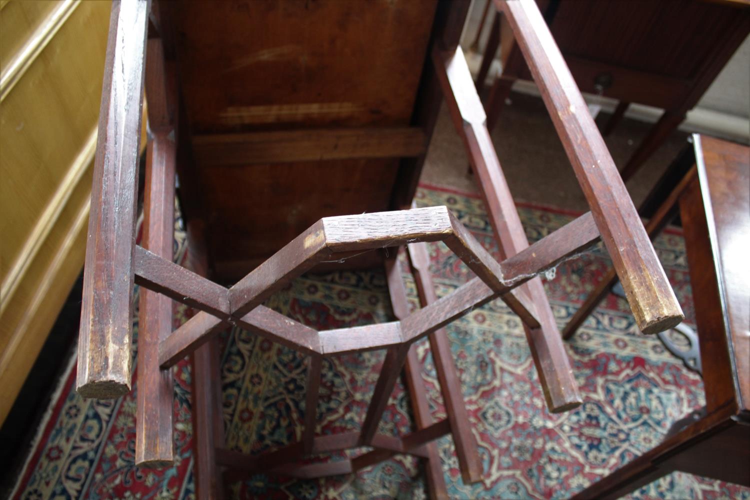 ARTS & CRAFTS SIDE TABLE an unusual table with two drawers and bar handles, supported on eight - Image 17 of 23