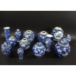 VARIOUS CHINESE VASES a mixed lot of 19thc and 20thc porcelain, including various ginger jars,