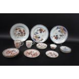 CHINESE PORCELAIN a mixed lot including a 18thc Imari plate, painted with Pagoda's within a